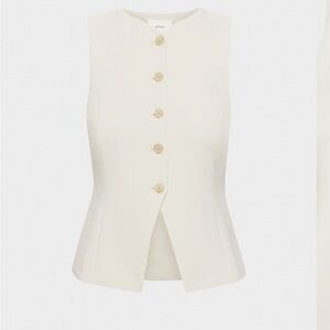 EUC - Wilfred Aritzia Regal Vest Ivory - 6